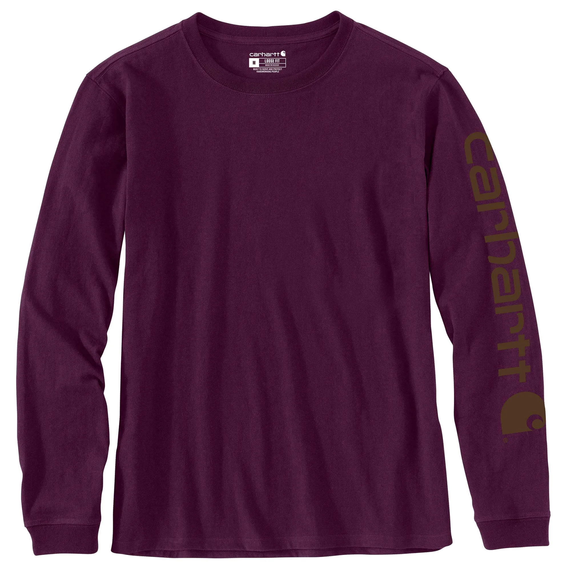 103401 - Carhartt Women's WK231 Workwear Sleeve Logo Long-Sleeve T-Shirt