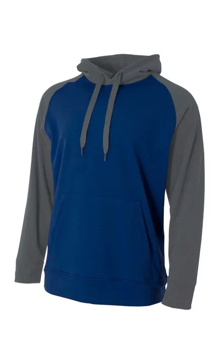 A4 N4234 Men's Color Block Tech Fleece Hoodie