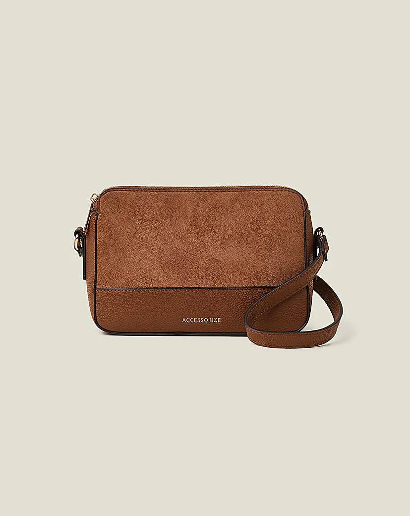 Accessorize Suedette Cross-Body Bag