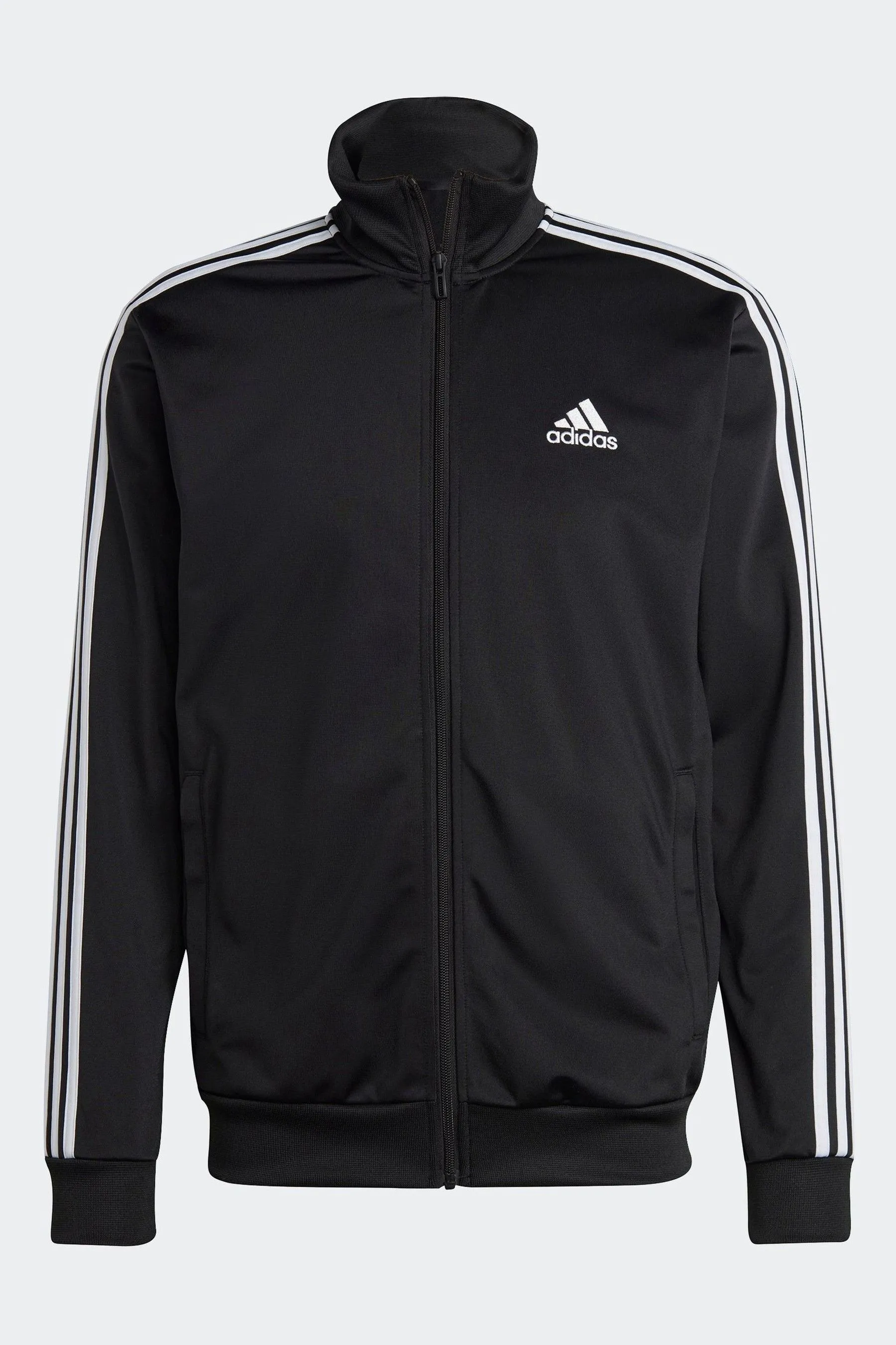 adidas Black Basic 3-Stripes Tricot Tracksuit