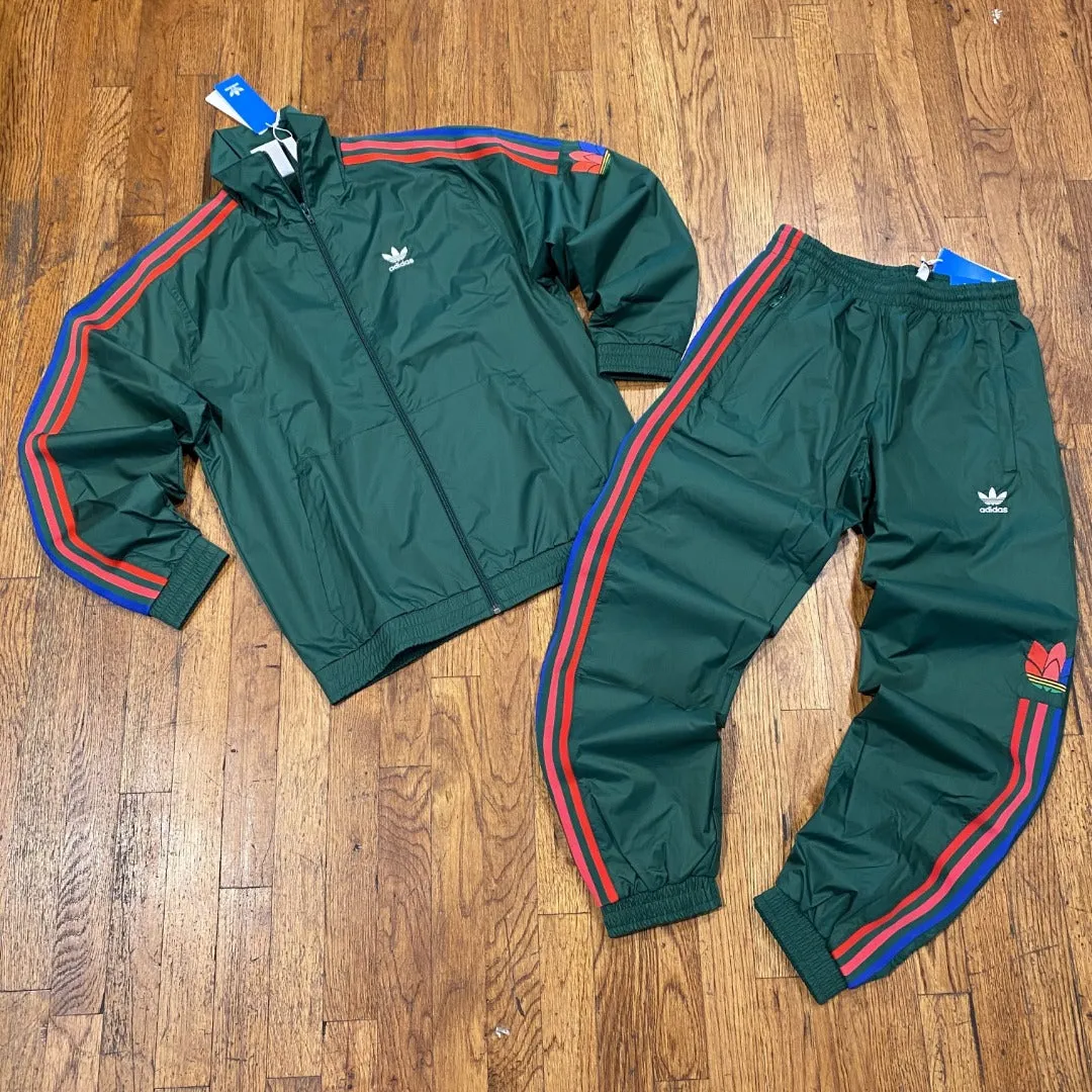 Adidas Original 3D TF 3 STRP TT TRACKSUIT Men’s - DARK GREEN/RED/RYL