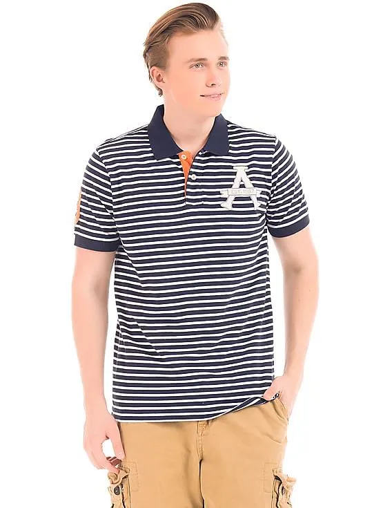 Aeropostale Striped Slim Fit Polo Shirt