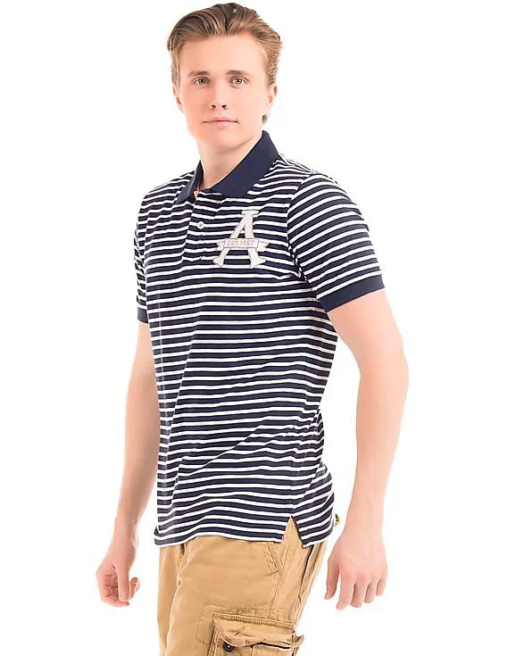 Aeropostale Striped Slim Fit Polo Shirt