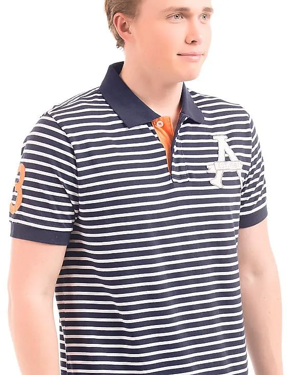 Aeropostale Striped Slim Fit Polo Shirt