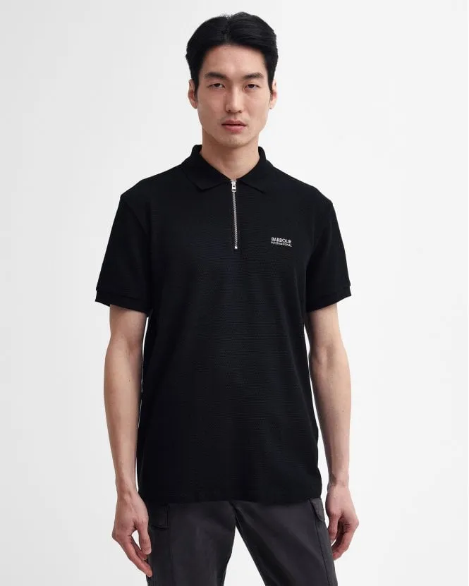 Albury Texture Mens Zipped Polo