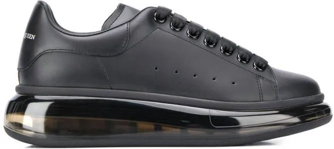 Alexander McQueen transparent sole lace-up sneakers Black