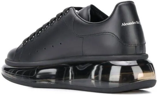 Alexander McQueen transparent sole lace-up sneakers Black