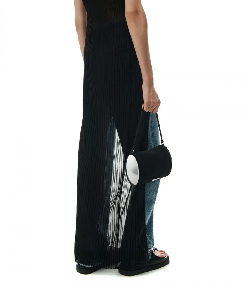 ALEXANDER WANGSHEER RIBBED CUTAWAY MAXI TUNIC