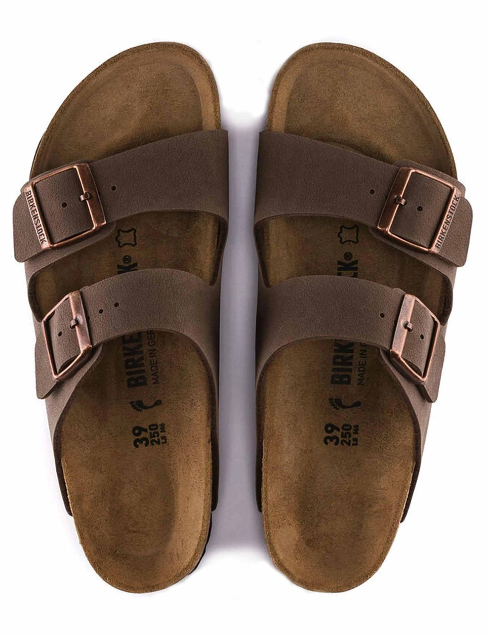 Arizona Vegan Birko-Flor Sandals - Mocha (Regular Fit)