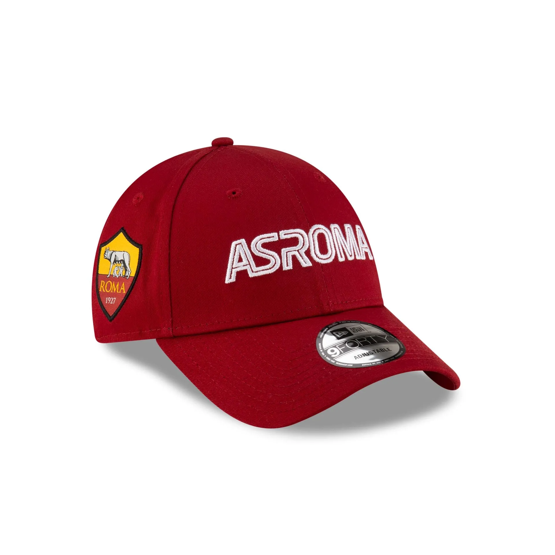 AS Roma Red Wordmark 9FORTY Adjustable Hat