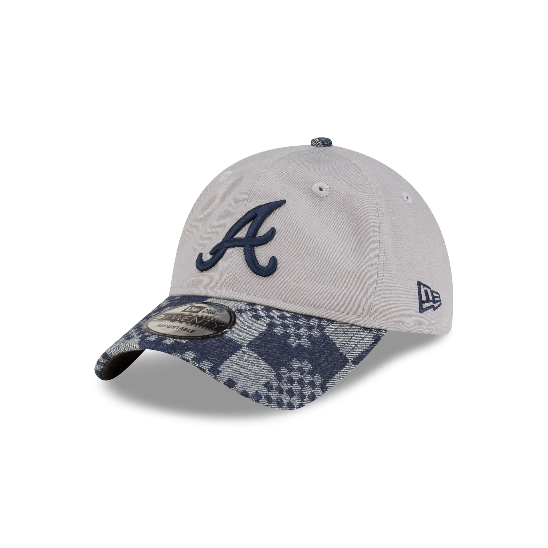 Atlanta Braves Pattern Denim 9TWENTY Adjustable Hat