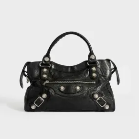 BALENCIAGA  City Medium Bag in Black Leather