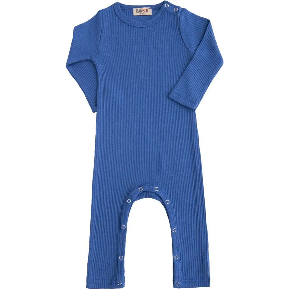 BANBLU LS Modal Romper, Blue