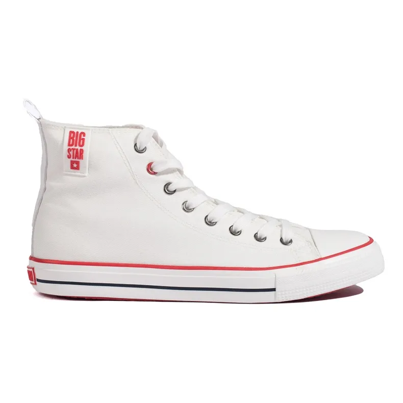 Big Star men's white high-top sneakers