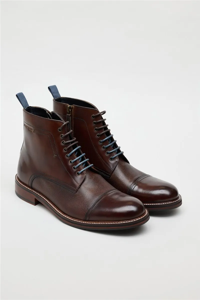 Billy Brown Leather Capped Boot