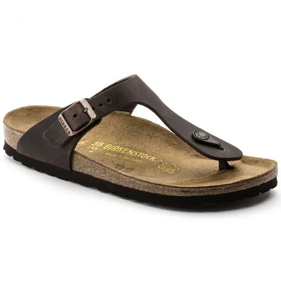 Birkenstock Unisex Gizeh Habana Brown Sandals - Regular Fit