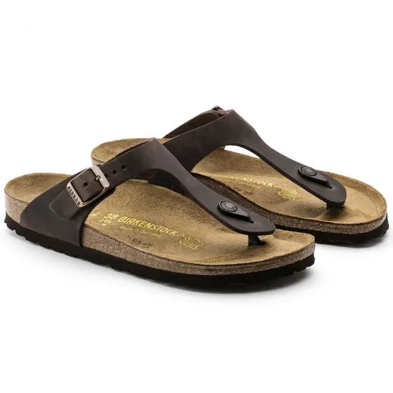 Birkenstock Unisex Gizeh Habana Brown Sandals - Regular Fit