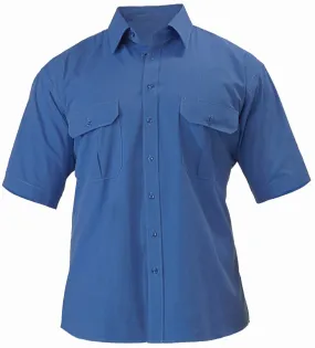 Bisley Workwear SHIRT S/S TWIN/PKT METRO BS1031 BLUE S