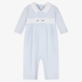 Blue Pima Cotton Flying Romper