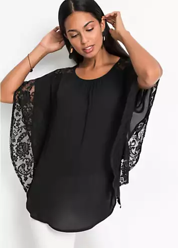 bonprix Lace Sleeve Tunic | Kaleidoscope