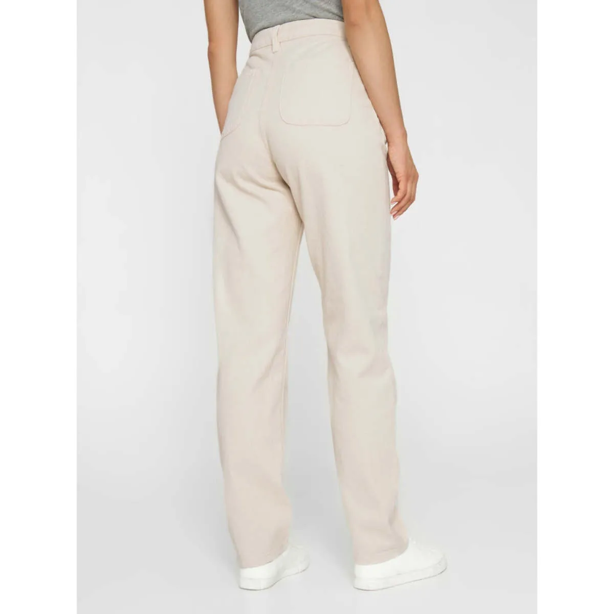 Calla mid rise heavy twill workwear pant - Cream