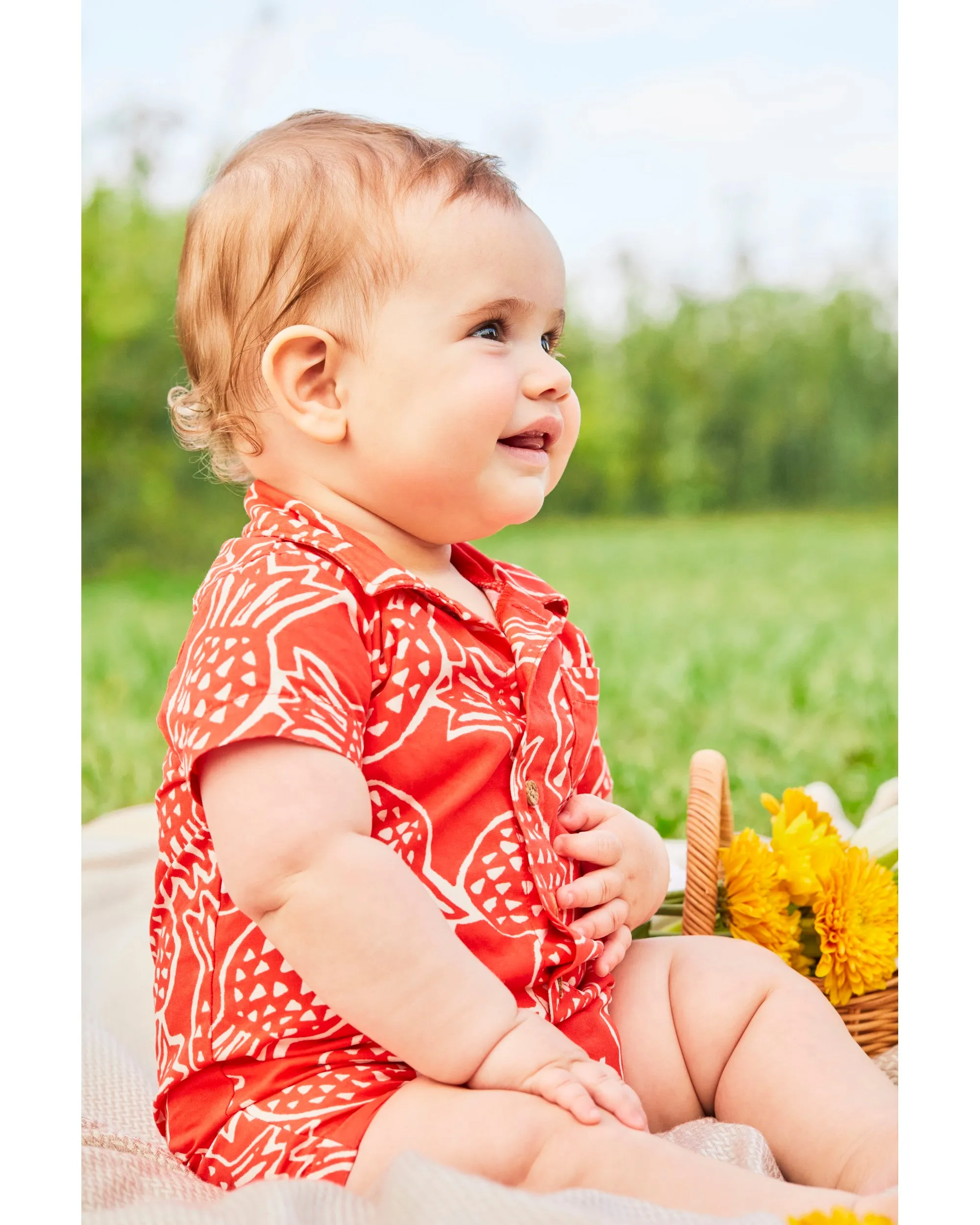 Carter's / OshKosh Baby Pineapple Cotton Romper