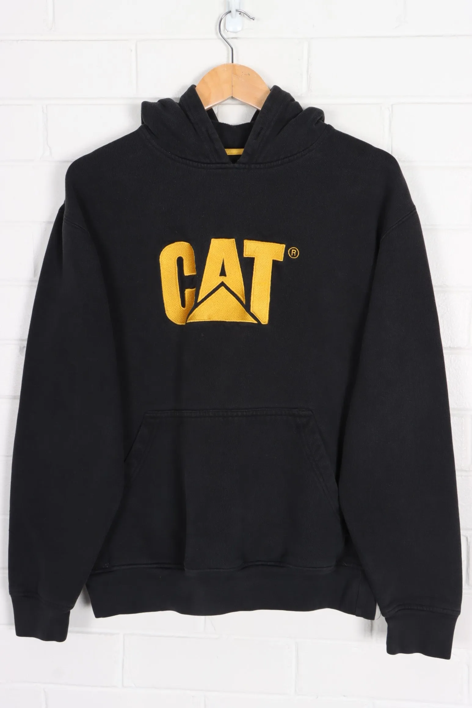 CAT Workwear Embroidered Big Logo Black Hoodie (M)