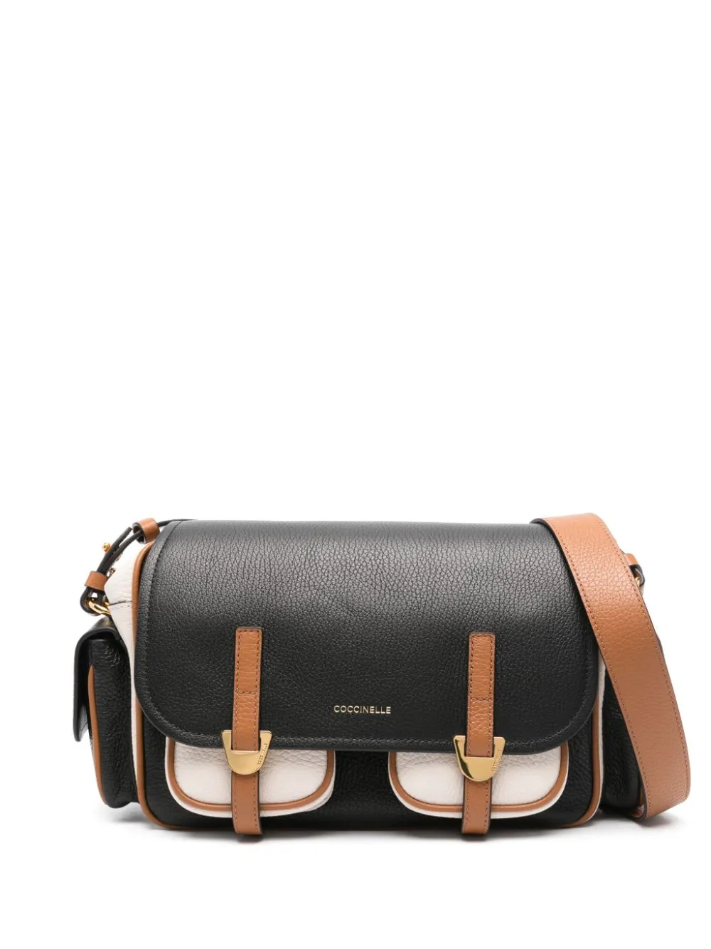 Coccinelle medium Campus leather shoulder bag - Black