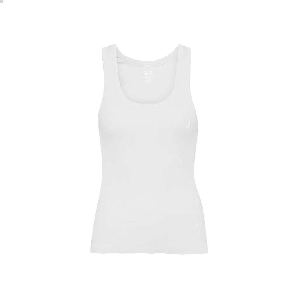 Colorful Standard Rib Vest - Optical White