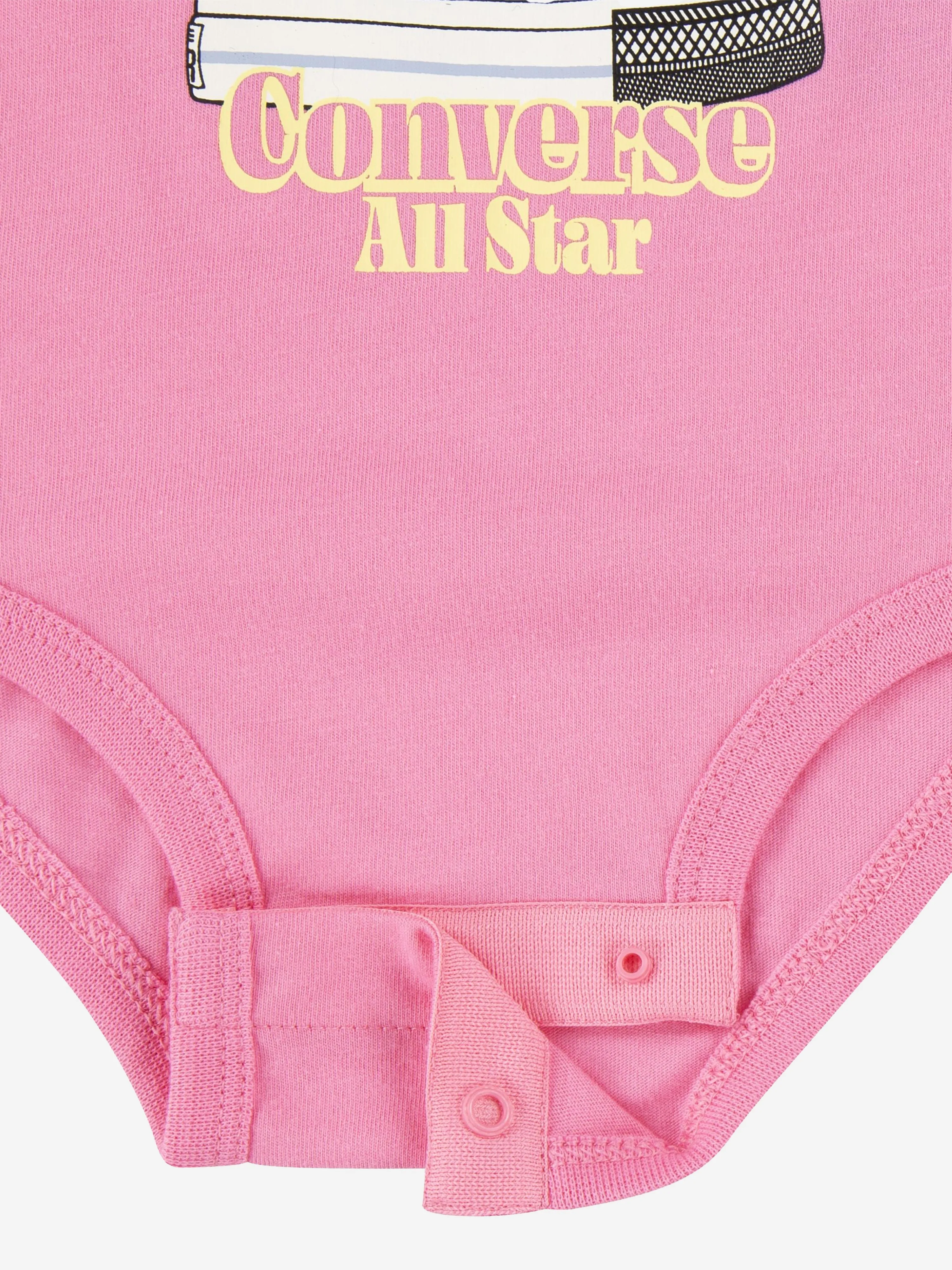 Converse Baby Girls 3 Pack Pattern Bodysuit Set in Multicolour