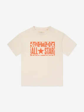 Converse Boys Lifestyle Loose Fit T-Shirt in Ivory