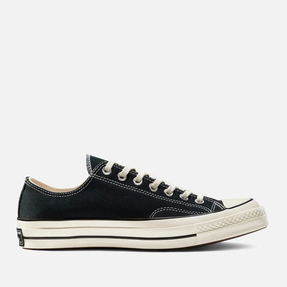 Converse Chuck 70 Ox Trainers - Black/Black/Egret - UK 3 | Coggles