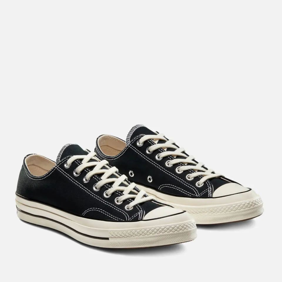 Converse Chuck 70 Ox Trainers - Black/Black/Egret - UK 3 | Coggles