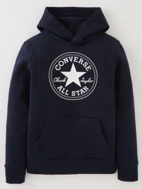 Converse Older Boys Fleece Chuck Patch Core PulloverHoodie - Dark Blue