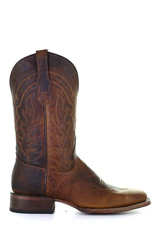 CORRAL BOOT MENS EMBROIDERY WESTERN BROWN