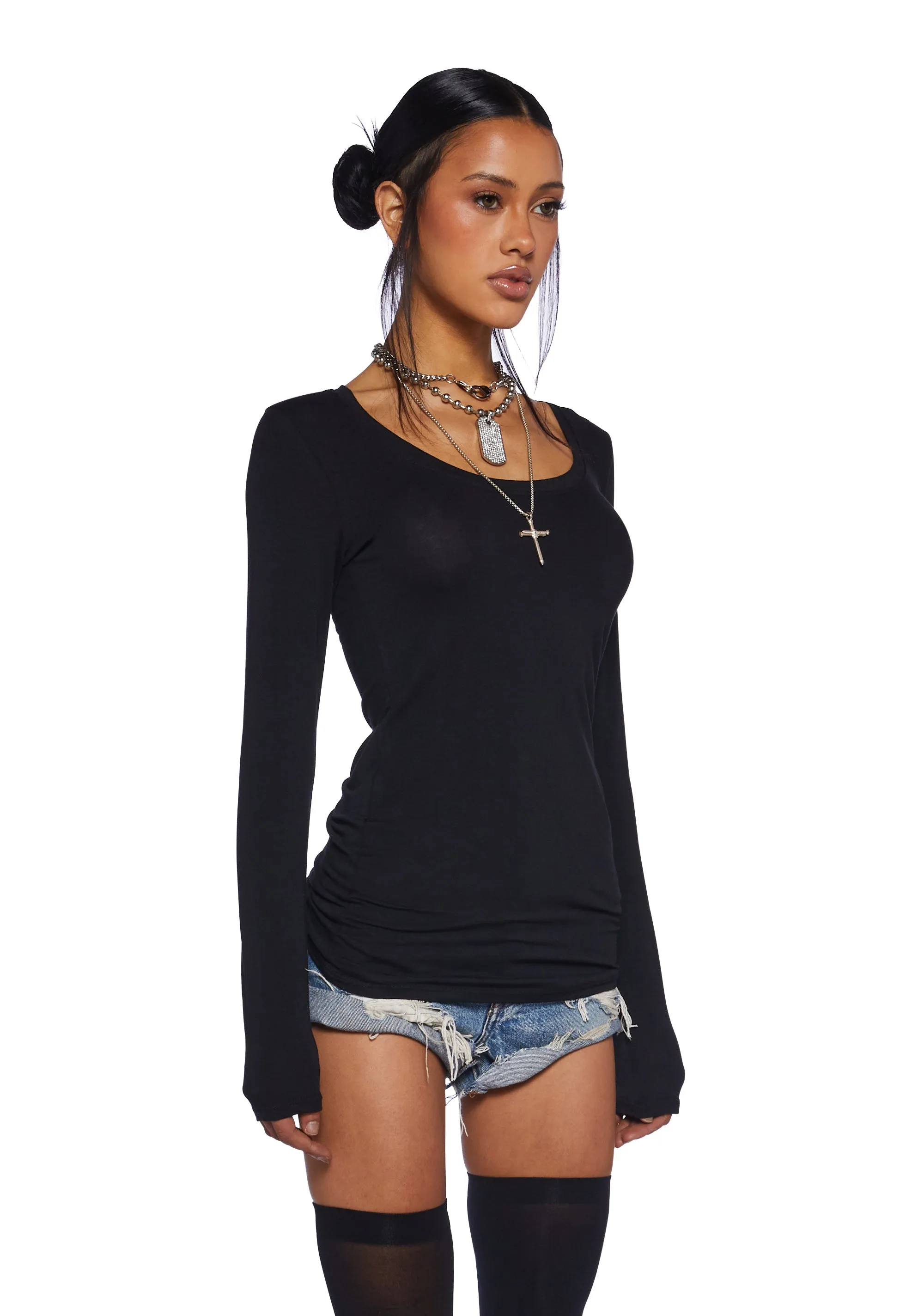 Crossfade Sleeveless Romper - Black-