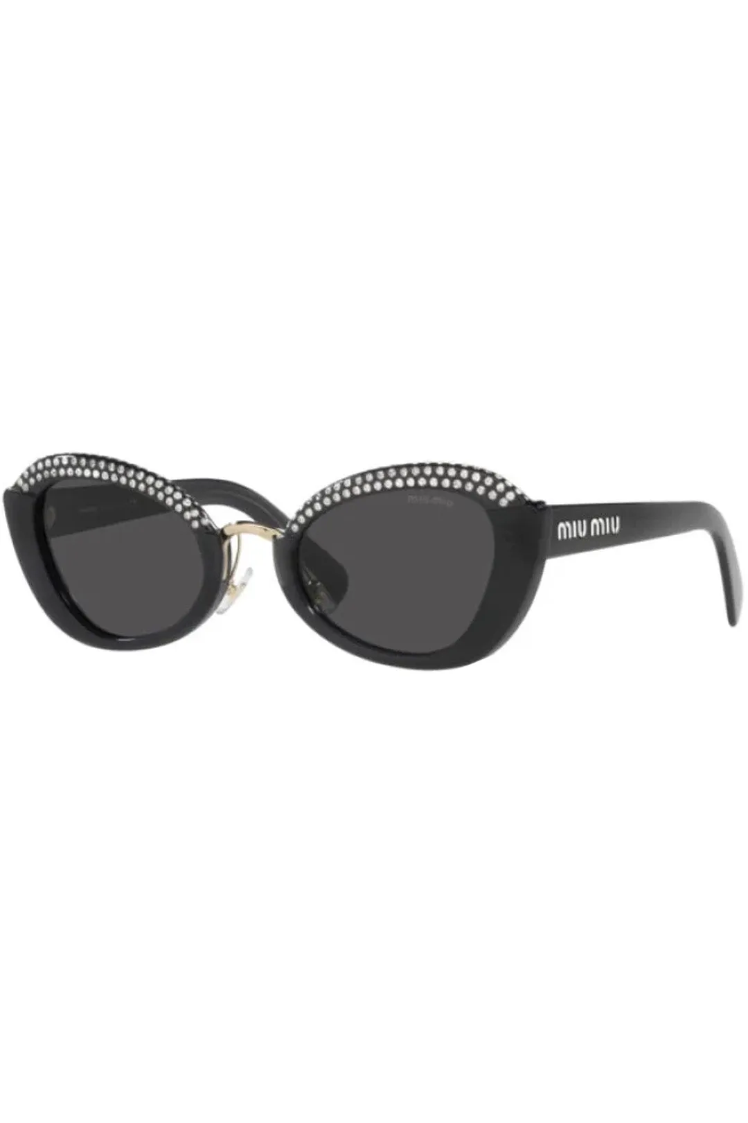 Crystal-Embellished Round-Frame Sunglasses