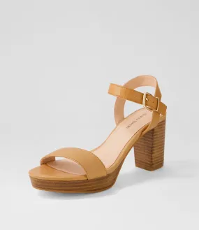 DIANA FERRARI Criston Dark Tan Natural Leather Sandals