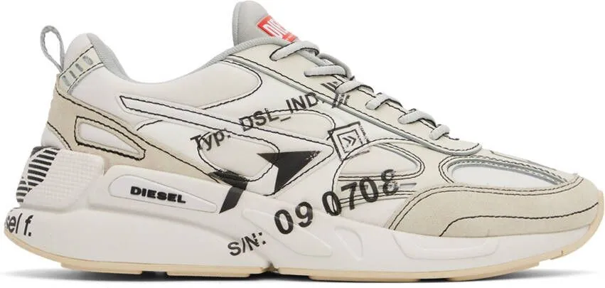 Diesel White S-Serendipity Sport Sneakers