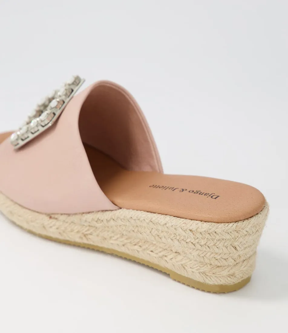 DJANGO & JULIETTE Samella Rose Natural Rope Leather Sandals