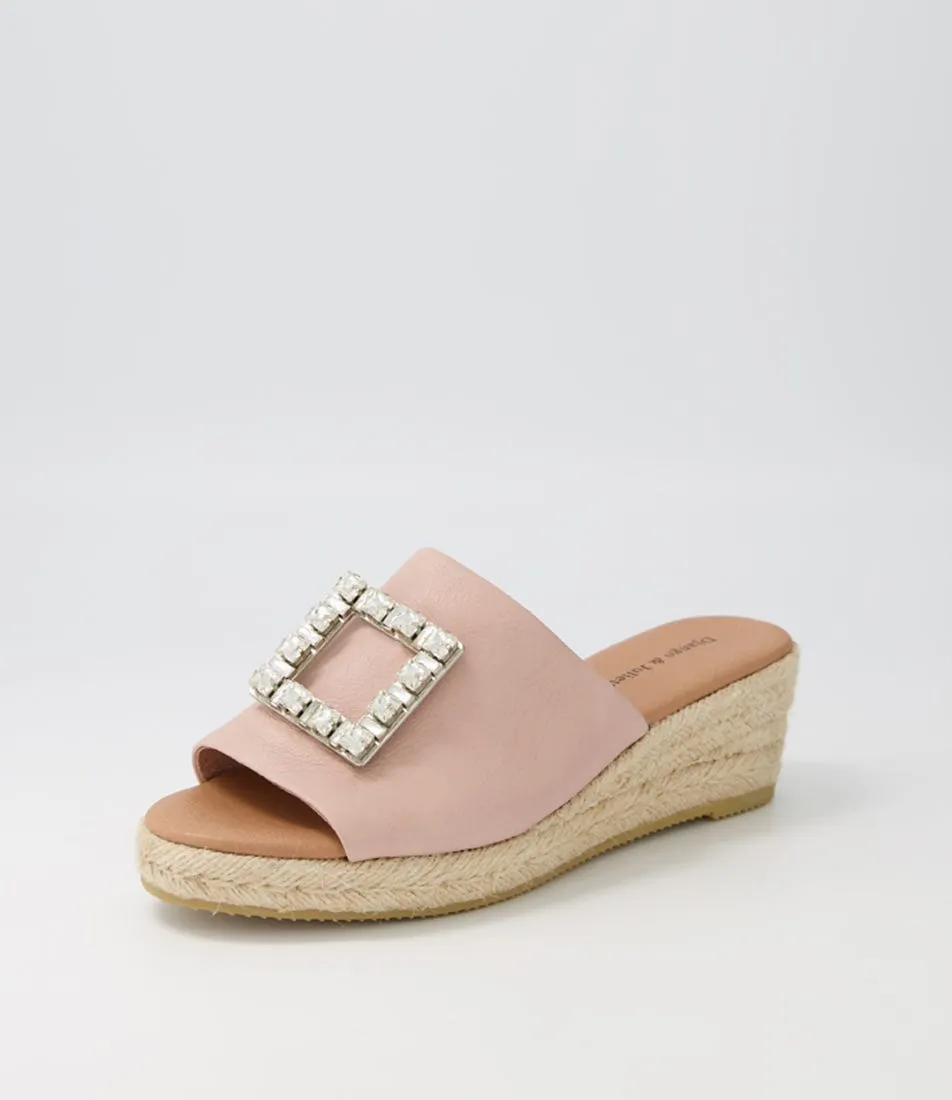 DJANGO & JULIETTE Samella Rose Natural Rope Leather Sandals