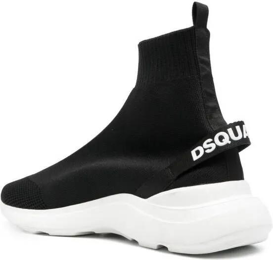 DSQUARED2 Fly high-top sock sneakers Black