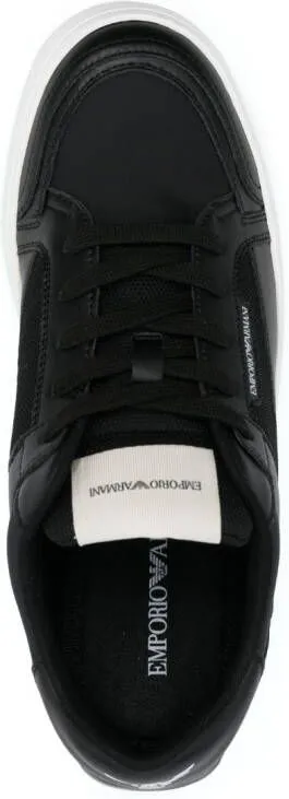 Emporio Armani logo-print lace-up sneakers Black