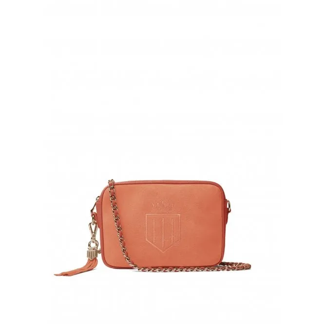 Fairfax & Favor Womens Finsbury Cross Body Bag in Melon Suede