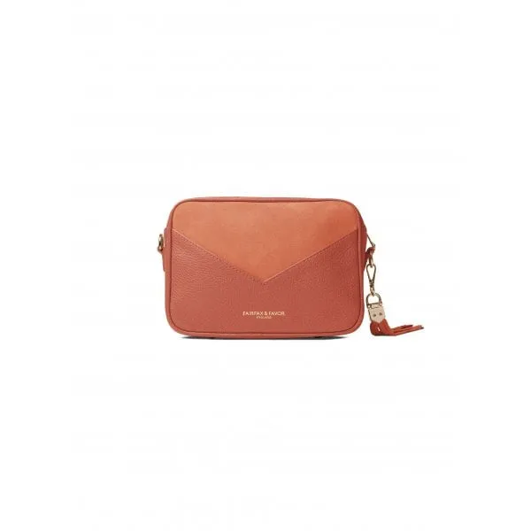 Fairfax & Favor Womens Finsbury Cross Body Bag in Melon Suede