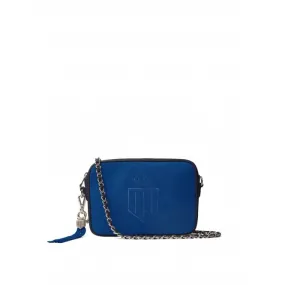 Fairfax & Favor Womens Finsbury Cross Body Bag in Porto Blue Suede