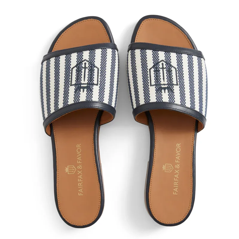 Fairfax and Favor Heacham Ladies Sandals - Navy Stripe