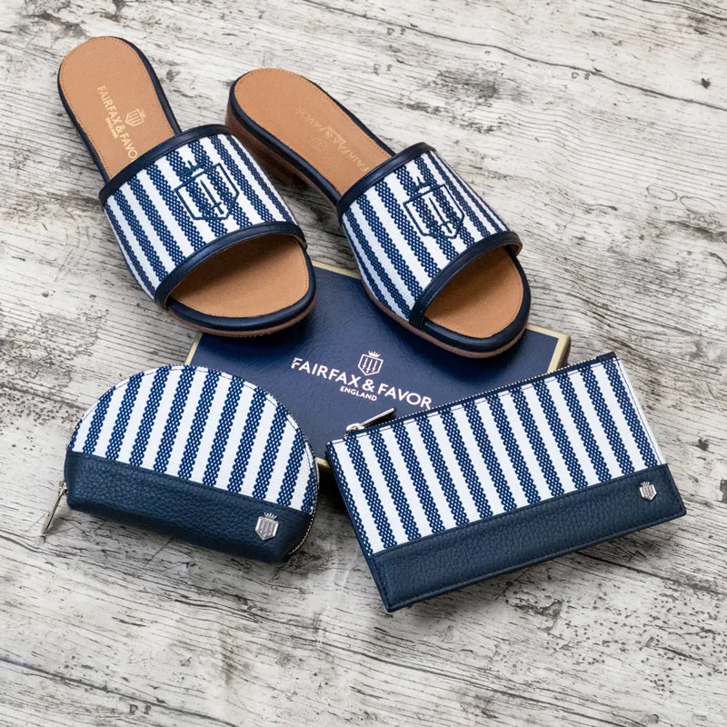 Fairfax and Favor Heacham Ladies Sandals - Navy Stripe