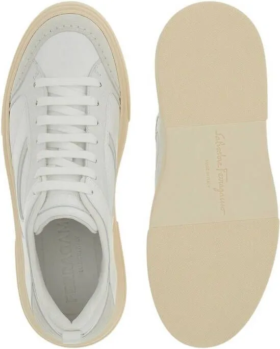 Ferragamo panelled low-top sneakers White