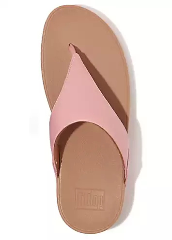 FitFlop Lulu Leather Soft Blush Toepost Sandals | Grattan